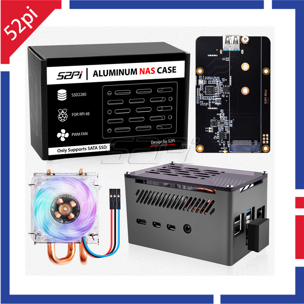 52Pi Raspberry Pi 4 Case Alumi - Argon One V3 M.2 Nvme Case recension och pris