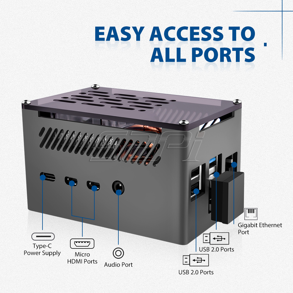 52Pi Raspberry Pi 4 Case Alumi - Argon One V3 M.2 Nvme Case recension och pris
